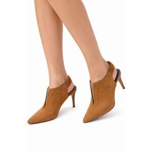 Elliott Lucca Womens Brown Suede Ankle Booties Stiletto Heel Size 6.5